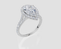 18ct White Gold Pear Cut 2.63 Carat tw of  Diamond Ring