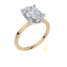 18ct Yellow Gold Oval Cut 3.00 Carat of Lab-Grown Diamond Ring