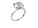 18ct White Gold Round Cut 4.00 Carat of Lab-Grown Diamond Ring