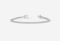 18ct White Gold Round Cut 1.10 Carat tw of Diamonds Tennis Bracelet