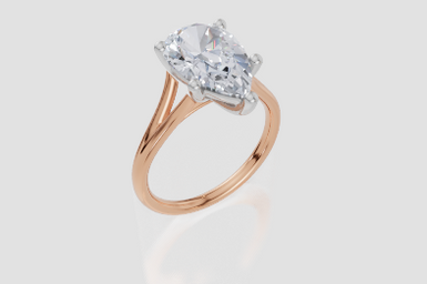 18ct Rose Gold Pear Cut 3.00 Carat of  Diamond Ring