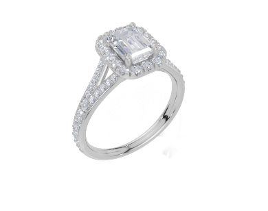 18ct Yellow Gold Emerald Cut 1.57 Carat tw of  Diamond Ring
