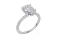 18ct White Gold Oval Cut 2.42 Carat tw of Lab-Grown Diamond Ring