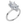 18ct White Gold Marquise Cut 3.11 Carat tw of Lab-Grown Diamond Ring