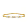 9ct Yellow Gold Round Cut 1.00ctw Diamond Bangle