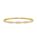 9ct Yellow Gold Round Cut 1.00ctw Diamond Bangle