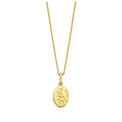 9ct Yellow Gold Oval 12mm Saint Christopher Pendant