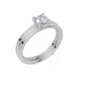 18ct White Gold Round Cut 0.50 Carat of Lab-Grown Diamond Ring and 18ct White Gold Lab-Grown Band