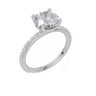 18ct White Gold Round Cut 2.33 Carat tw of Lab-Grown Diamond Ring