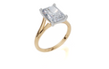 18ct Yellow Gold Radiant Cut 3.00 Carat of Lab-Grown Diamond Ring