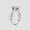 18ct White Gold Pear Cut 1.61 Carat tw of Lab-Grown Diamond Ring