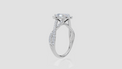 18ct White Gold Pear Cut 1.61 Carat tw of Lab-Grown Diamond Ring