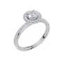18ct White Gold Round Cut 1.00 Carat tw of  Diamond Ring