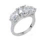 18ct White Gold Round Cut 3.94 Carat tw of Diamond Ring