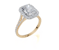 18ct Yellow Gold Radiant Cut 2.67 Carat tw of Lab-Grown Diamond Ring