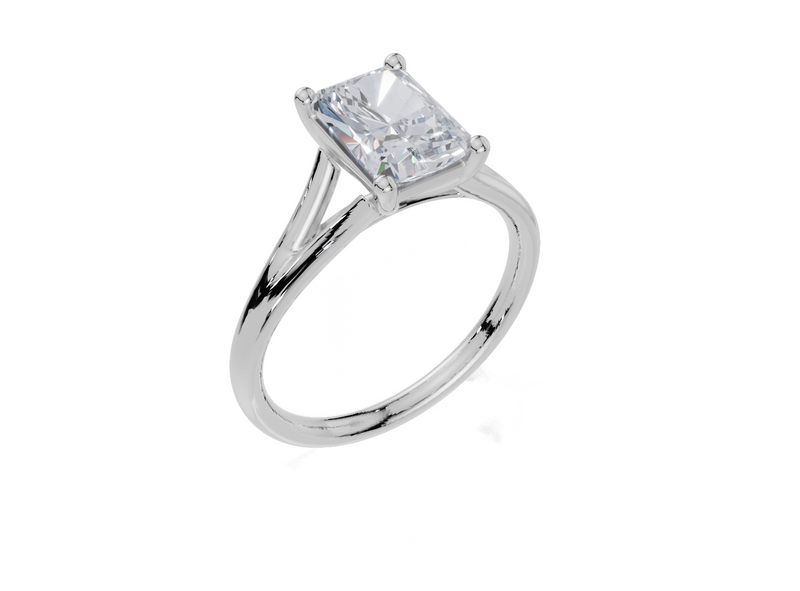 18ct White Gold Radiant Cut 1.50 Carat of Lab-Grown Diamond Ring