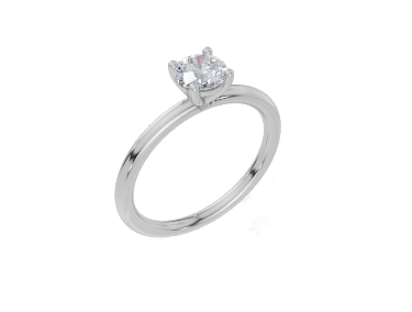 18ct White Gold Round Cut 0.50 Carat of Lab-Grown Diamond Ring