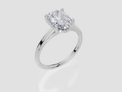 18ct White Gold Oval Cut 2.09 Carat tw of  Diamond Ring