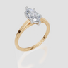 18ct Yellow Gold Marquise Cut 1.00 Carat of Lab-Grown Diamond Ring