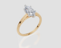 18ct Yellow Gold Marquise Cut 1.00 Carat of Lab-Grown Diamond Ring