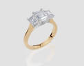 18ct White Gold Emerald Cut 1.66 Carat tw of Diamond Ring