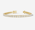 18CT Yellow Gold Princess Cut 6.30 Carat tw of Diamonds Tennis Bracelet
