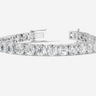 18CT White Gold Round Cut 27.75 Carat tw of Diamonds Tennis Bracelet