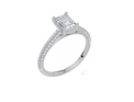 18ct White Gold Emerald Cut 1.32 Carat tw of Lab-Grown Diamond Ring