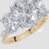 18ct Yellow Gold Oval Cut 2.87 Carat tw of Diamond Ring