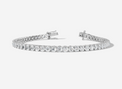 9CT White Gold Round Cut 7.05 Carat tw of Lab Grown Diamonds Tennis Bracelet