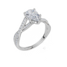 18ct White Gold Pear Cut 1.29 Carat tw of  Diamond Ring