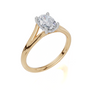 18ct Yellow Gold Oval Cut 0.80 Carat tw of Lab-Grown Diamond Ring