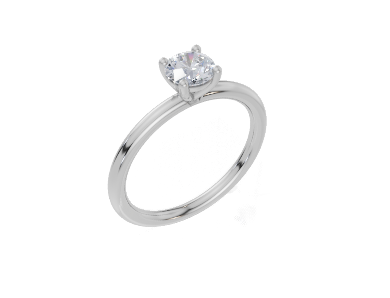 18ct White Gold Round Cut 0.50 Carat of Lab-Grown Diamond Ring