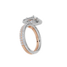 18ct White Gold Princess Cut 1.83 Carat tw of  Diamond Ring and 18ct Rose Gold 0.38 Carat tw of   Diamond Band