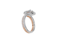 18ct White Gold Princess Cut 1.83 Carat tw of  Diamond Ring and 18ct Rose Gold 0.38 Carat tw of   Diamond Band
