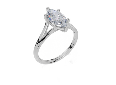 18ct White Gold Marquise Cut 1.50 Carat of Lab-Grown Diamond Ring