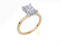 18ct Yellow Gold Radiant Cut 2.08 Carat tw of  Diamond Ring