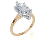 18ct Yellow Gold Marquise Cut 3.11 Carat tw of  Diamond Ring