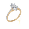 18ct Yellow Gold Marquise Cut 1.32 Carat tw of  Diamond Ring