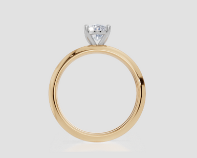 18ct Yellow Gold Oval Cut 1.00 Carat of  Diamond Ring and 18ct Yellow Gold  Band