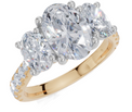 18ct Yellow Gold Oval Cut 2.03 Carat tw of Diamond Ring