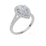 18ct White Gold Pear Cut 2.17 Carat tw of  Diamond Ring