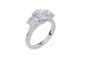 18ct White Gold Oval Cut 2.50 Carat tw of Lab-Grown Diamond Ring