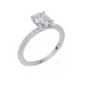 18ct White Gold Oval Cut 1.32 Carat tw of  Diamond Ring