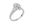 18ct White Gold Pear Cut 1.83 Carat tw of  Diamond Ring