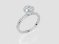 18ct White Gold Round Cut 1.32 Carat tw of  Diamond Ring