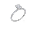 18ct White Gold Oval Cut 1.07 Carat tw of Lab-Grown Diamond Ring