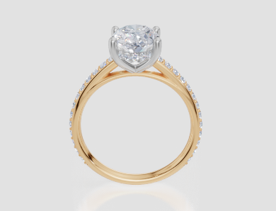 18ct Yellow Gold Oval Cut 2.42 Carat tw of  Diamond Ring
