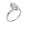 18ct White Gold Marquise Cut 1.58 Carat tw of Lab-Grown Diamond Ring