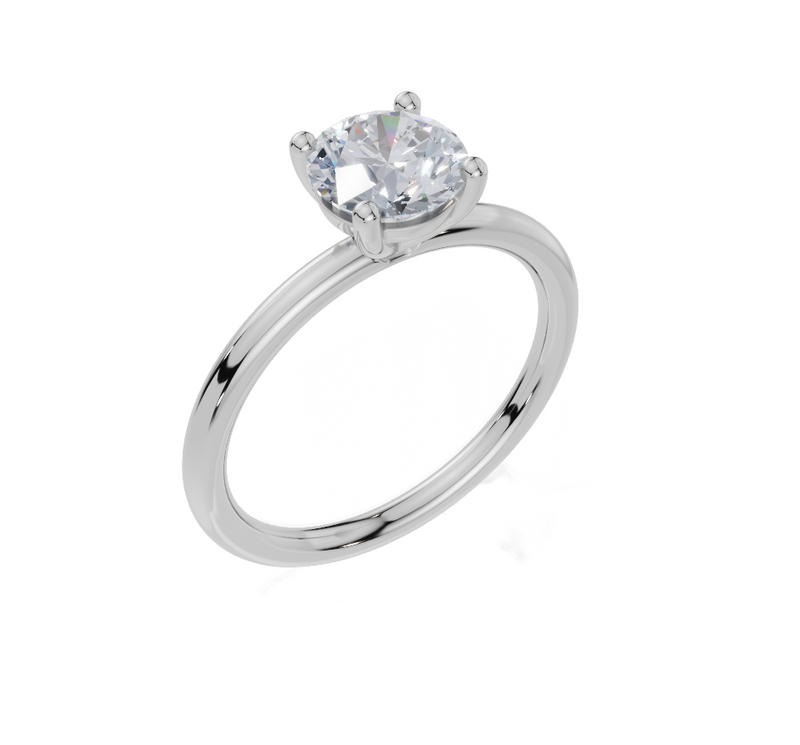 18ct White Gold Round Cut 1.00 Carat of Lab-Grown Diamond Ring